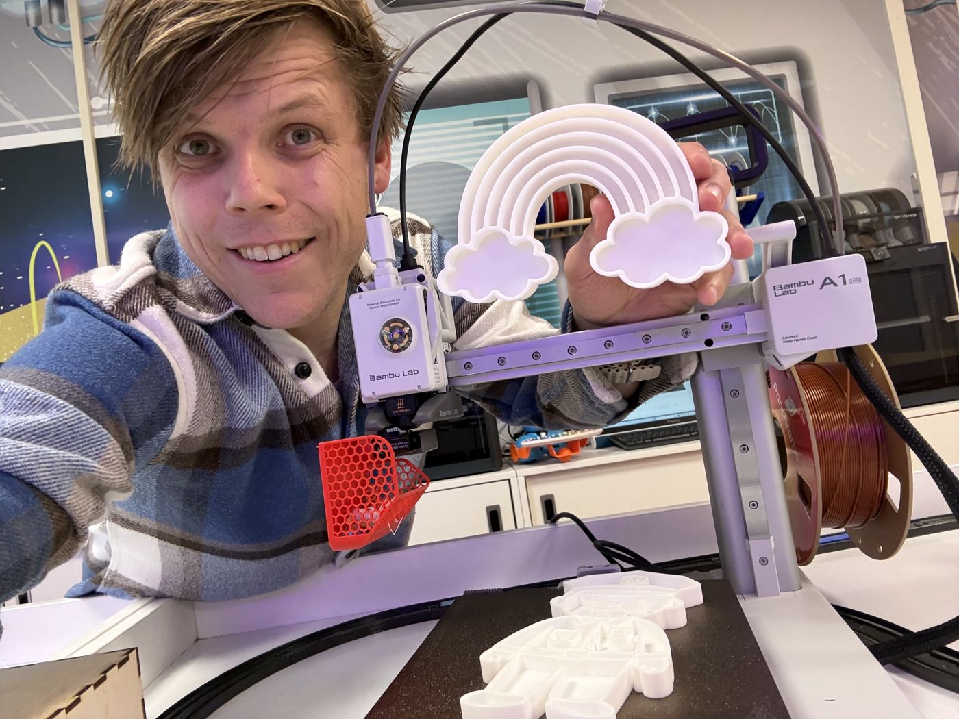 3D-geprinte vulvormen bij de OntdekPunt printer